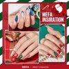 MEFA Christmas Gel Nail Polish Set Limited Edition, 12 Colors Burgundy Red Dark Green Glitter Gel Polish Winter Silver Gold Sparkle Nail Polish Manicure Soak Off DIY Salon Christmas Gifts for Women