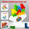 ZUNNIES Tetra Tower Game Balance Stacking Blocks 48 Pcs,Tetra Tower Stack Game Develops Dexterity, Patience and Perfect Choice for Family Game & Parties