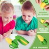Zhanmai 4 Pcs Fake Banana Toy Soft Banana Fake Corn Soft Stress Relief Rubber Stretchy Banana Fidget Toys Party Favors for Little Ones(Corn Style)