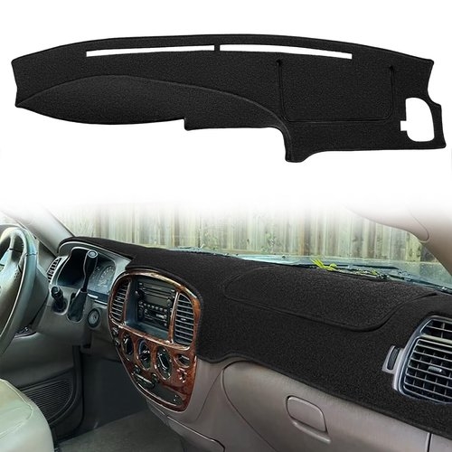 Fcovergurus Dash Cover Mat Custom Fit for 2000-2006 Toyota Tundra/ 2001-2007 Toyota Sequoia, Dashboard Cover Pad Carpet Protector F125 (Black)