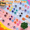 Extrapins Acrylic Paint Set for Kids,171 Pcs Washable Paint Set,Mini Paint for Kids & Adults,Acrylic Paint Strips with 24 Pcs Paintbrushes,3 Pcs Brushes Perfect for Home Classroom Party Favors