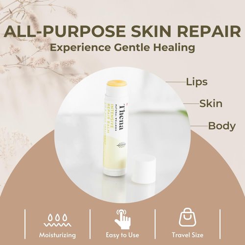 Organic Lip Treatment Balm Ultra Hydrating & Nourishing Care for Dry, Chapped, Cracked Lips & Skin, Visibly Smooths Wrinkles & Fine Lines, Natural Skin Care, 6 Pack Gift Set, Women & Men