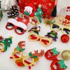 NAFY 12Pcs Christmas Glasses Funny Glitter Party Eyeglasses Frames Cute Xmas Prop Glasses Creative Christmas Decoration Costume Glasses Eyewear for Christmas Party Favor Set (Fit for Most Face Shapes)