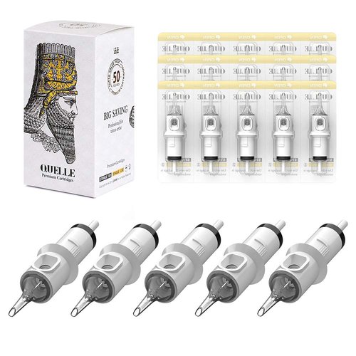 Hawink Tattoo Cartridge Needles #10 Bugpin 5 Round Shader M-Taper 50PCS with Membrane Professional Disposable EN05S-50-1005RS