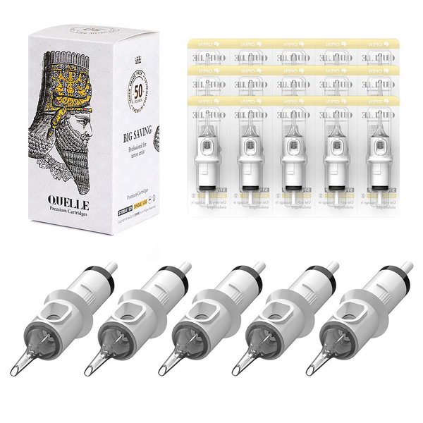 Hawink Tattoo Cartridge Needles #10 Bugpin 5 Round Shader M-Taper 50PCS with Membrane Professional Disposable EN05S-50-1005RS