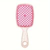 All-In-One Detangling Brush: Flexible Bristles, Gentle Tangle Release, and Hollow Comb Teeth for Effortless Dry and Wet Hair Care (Sparkle Pink)