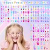 168Pcs Press on Nails for Kids Girls, Shynek Kids Fake Nails for Children Pre Glue Stickers Nails Full Cover Short Acrylic Nails Set Gifts for Girls Nail Art Decoration