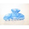 Generic Marbled turquoise blue and white acrylic hair claw clip