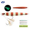OCEAN CAT Jig 1 PC Slow Pitch Jig Saltwater Fishing Lures Flat Fall Jigging Baits with Hook Knife Jigs for Tuna 4 Colors 160G/200G (Red, 120g(4 2/9oz))