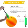Four Square Balls, 8.5 Inch Playground Ball for Kids Outdoor Dodgeball Kickball Handball Game with Hand Pump (4 Pack)