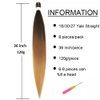 Pre Stretched Braiding Hair Ombre 36 Inch Long Brown Braiding Hair 8 Packs Easy Braids Hair Yaki Straight Hot Water Setting Synthetic Ombre Braid Hair Extensions for Crochet Hair Braiding Twist
