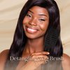 Detangling Wig Brush For Natural & Synthetic Wigs By Estee Wig Salon - Curved Hair Brush To Prevent Breakage - Vented Paddle Brush For Faster Blow Drying - Great For Wet Dry Curly Thick & Straight Hair
