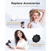 Lightweight Mini Hair Dryer,Professional High-Speed Brushless Motor Ionic Blow Dryer for Fast Drying, Magnetic Wall Mounted Diffuser Concentrator, Quiet Small Hairdryer (Black)