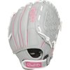Rawlings girls 10.5 inch Softball Glove, Pink/Grey/White, US
