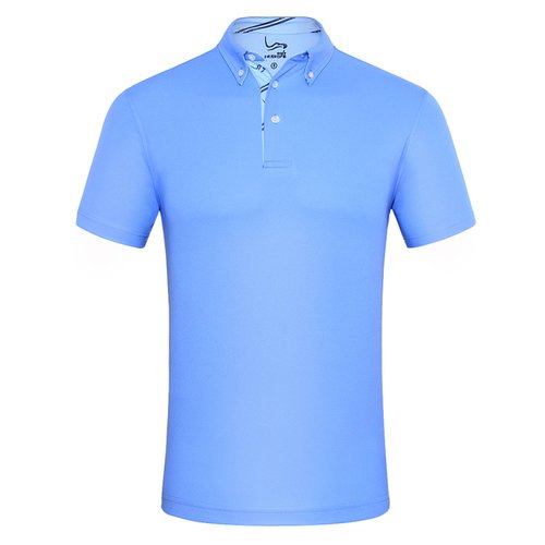 EAGEGOF Men's Shirts Golf Polo Shirt Short Sleeve Tshirts T Tech Moisture-Wicking Breathable Casual Sky Blue