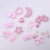 Pink 3D Nail Charms and Gems Flatback Nail Pearls Set, 8 Styles Nail Bows Charm, 8 Nail flowers Butterlies, Star Heart Moon Shell Bear Cute Nail Jewels, Nail Rhinestone for DIY Nail Art Tweezer