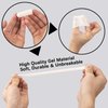 ANCIRS Gel Finger Support Protector Gloves, Gel Finger Cots/Covers - Different Sizes Silicone Fingertips for Hands Cracking, Eczema Skin (20pcs White)