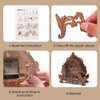 OWNONE1 Wooden 3D Puzzle Clock Model Kit for Adults, DIY Desk Clock, Dark Wooden 3D Puzzles, Crafts Gifts for Kids Children