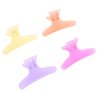 Sonew 12Pcs / Set Colorful Hair Clips Lovely Butterfly Holding Hair Hold Clip Hair Section Claw Clamps Hairdressing Tool(Clear)