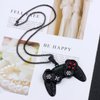Rrdaily To My Son/Grandson Necklace Colorful Crystal Game Controller Necklaces Punk Hip Hop Friendship Necklace Game Console Necklace for Son/Grandson Best Friends (Black)