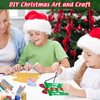 Civaner Christmas Craft Kit for Kids Christmas Tree Ornaments Hanging Art and Craft DIY Project Gingerbread House Crafts Kit Christmas Box Claus Reindeer Christmas Crafts for Kids, 6 Styles (36 Sets)