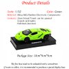 Alloy Collectible Green Lambo Toy Cars Model Pull Back Vehicles Diecast with Light & Sound