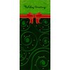 Red Ribbon on Green Holiday Greetings - Package of 8 Designer Greetings Christmas Money / Gift Card Holders