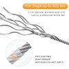 Tresbro 15FT Reflective Dog Tie Out Cable for Dogs Up to 250 Pounds, Steel Wire Dog Leash Cable with Stainless Rotatable Buckle, Lightweight and Durable, Dog Chains Outside for Outdoor,Yard,Camping
