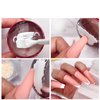2.8CM Head Clear Jelly Silicone Nail Art Stamper Scraper with Cap Transparent Stamping Polish Transfer Templates Tools Manicure,Clear Silicone French Tip Nail Stamp