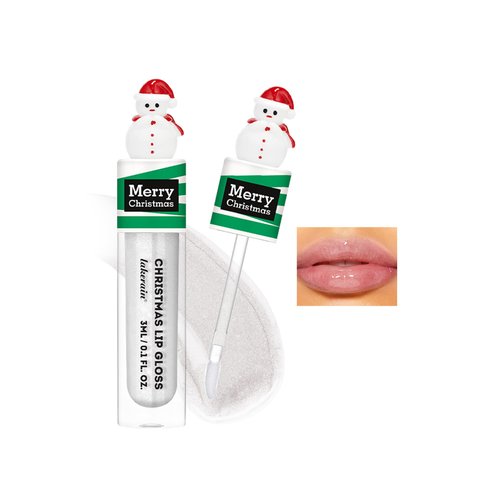 DLZZRS Christmas Lip Gloss-Matte & Pearlescent Shimmering Gloss Lipstick, Rich Color Waterproof Long-lasting Moisturizing Dry Lip & Lip Care, Ideal Christmas Gift for Women and Girls (#01)
