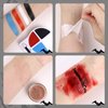 BOBISUKA Halloween Zombie Makeup Kit with 4 Colors Face Body Paint & Applicator, Fake Blood, Liquid Latex and Scar Wax SFX Makeup Set for Vampires Wounds Clown Cosplay Special Effects Makeup