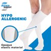 Made in USA - Opaque Compression Socks for Women and Men 20-30mmHg - Graduated Support Compression Knee High for Varicose Veins, Post Surgery, Diabetic, Arthritis - White, Small - A105WH1