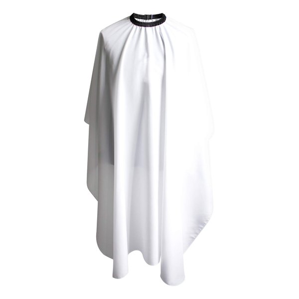 SMARTHAIR Professional Salon Cape Polyester Haircut Apron Barber Cape,54”x62”,White,C026005B