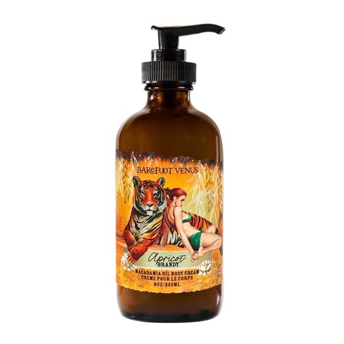 Barefoot Venus Macadamia Nut Oil and Almond Oil Body Cream 225 ML / 8 Oz (Apricot Brandy)