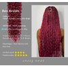 Luxnovolex Curly Burgundy Braiding Human Hair 100g 22 Inch 99J Burgundy Deep Water Wave Bulk Human Hair for Braiding No Weft Brazilian Virgin Deep Curly Human Hair Extensions for Boho Braids