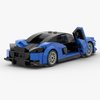 Blue Sports Car MOC Building Blocks,Speed Champions Cars Toy Building Sets,City Vehicle DIY Building Bricks for Kids and Adults-167 PCS