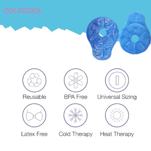 The Breastfeeding Essentials for Nursing Mothers,Soothing Breast Gel Pads,Hot or Cold Gel Packs for Breastfeeding & Pumping, 2 Breast Ice Packs for Breast Augmentation Post Surgery Pain Relief