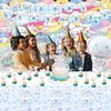 kawaii Birthday Party Decorations, kawaii Party Supplies Include Banner, Backdrop, latex Balloons, Hanging Swirls, Foil Balloon, Cake Cupcake Toppers, Tablecloth