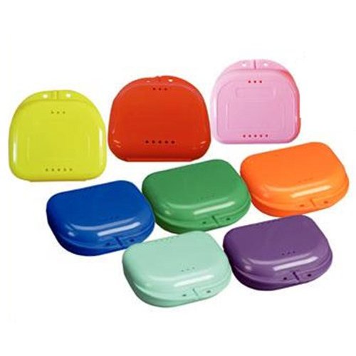 Retainer Case With Vent Holes and Hinged Lid Snaps (6)
