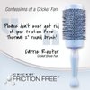 Cricket Friction Free 2” Thermal Hair Brush Seamless Ceramic Barrel Professional Styling Hairbrush Anti-Static Tourmaline Ionic Bristle for Blow Drying Curling All Hair Types Light Blue