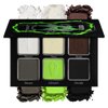 Afflano Smokey Green Eyeshadow Palette, Cyber Goth Smoky Eyes Makeup Eyeshadow Pallet With Mirror, Neon Green Brown Black White Grey Highly Pigmented Long Lasting, for Girls Women Green Eyes Makeup