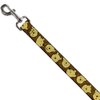 Buckle-Down Dog Leash Winnie The Pooh Expressions Honeycomb Black Browns 4 Feet Long 0.5 Inch Wide, Multicolor (DL-WDY273-N)
