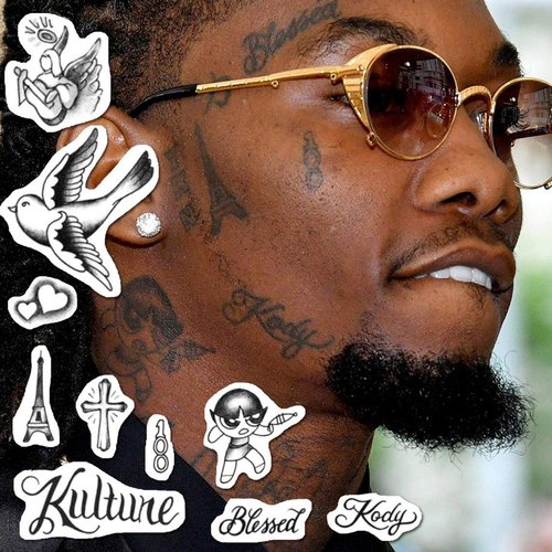 Offset Temporary Tattoos Set - Offset Face Tattoos/Offset Halloween Costume