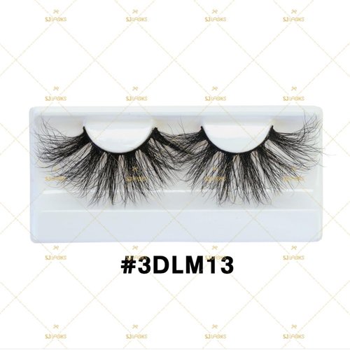 Generic SJ LASHES 25mm Dramatic 3D Mink Lashes in Black (3DLM13)