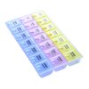 INVODA Pill Case 7 Day Weekly Pill Box with Medication Reminder Pill Organizer - Morning Noon Evening Daily 21 Detachable Compartments (3x7)