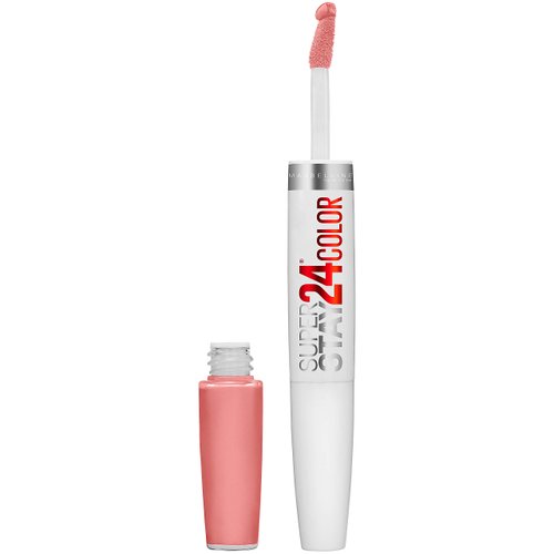 Maybelline Super Stay 24, 2-Step Liquid Lipstick Makeup, Long Lasting Highly Pigmented Color with Moisturizing Balm, All Night Apricot, Nude Orange, 1 Count