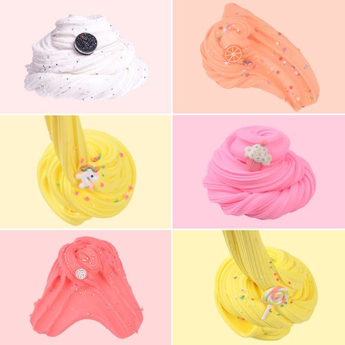 12 Pack Butter Slime Kit for Girls Boys, with Blue Slime, Ice Cream, Peach Slime ect.Scented Slime Party Favors for Kids, Soft & Non-Sticky, Putty Slime Stress Relief Toys for Kids Girls Boys