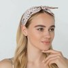 CAVETEE Bow Headbands for Women, Black and White Knotted Head Bandana For Women's Hair, 2 Pack Wide Hair Accessories for Women's Hair