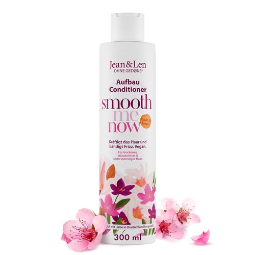 Jean & Len conditioner build-up almond & keratin, for structurally damaged hair, tames frizz and adds shine, hair conditioner with plant keratin, without parabens & silicones, vegan, 10.14 Fl. Oz.