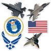 U.S. Air Force F-22 & F-35 Fighter Jet and Logos Collectible Stickers